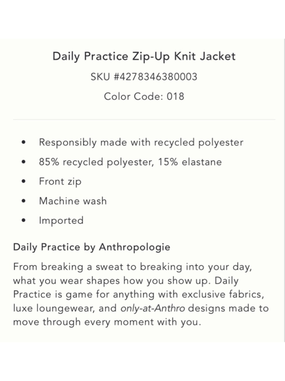 Daily Practice by Anthropologie Zip-Up Knit Jacket Size Large - Picture 4 of 10